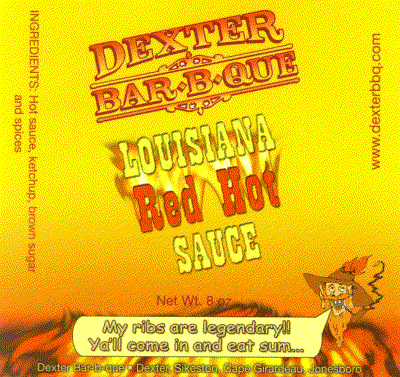 Dexter Bar-B-Que Louisiana Red Hot Sauce